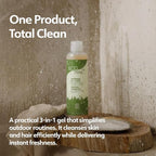 Ecotrail Shampoo & Shower Gel for Women & Men Care Bath – 3-in-1 Face, Body & Hair Shampoo ,Care Bath Certified Organic, Ecological Cleansing Gel – 250 ml (8.4oz) bottle Lemon Eucalyptus