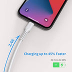 6 inch iPhone Charge Cable Short, 0.5ft 5Pack USB to Lightning Cord for Fast Charging Stations Compatible with Apple iPhone 12 11 Pro Max Xs 8 7 6 5 Plus, iPad Air/Mini