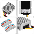 HOMELYLIFE DC 72V 60V 48V Step Down to 12V 10A 120W Voltage Regulator Buck Converter Reducer Power Converter Waterproof Module Transformer for Golf Cart