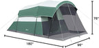 PORTAL 6/8/10 Person Family Camping Tent with Screen Room, Water Resistant Big Tunnel Tents with Rainfly, Large Family Tent for Camping, Outdoor, Patio