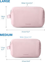 BAGSMART Toiletry Bag for Men, Travel Toiletry Organizer Dopp Kit Water-resistant Shaving Bag for Toiletries Accessories, Door Room Essentials,Pink-medium