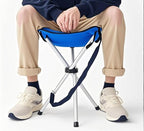 Folding Camping Stool,16.5" Folding Camping Chairs,Portable Tripod Seat,Outdoor Travel Tall Chair for Camping Walking Hunting Hiking Fishing Mountaineering Picnic Beach BBQ Garden Lawn(Blue)