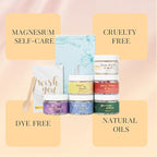 Spa Gifts for Women - 6-Piece Floral Epsom Salt Gift Set for Women with Epsom Salt, Bath and Body Gift Set in Elegant Box | Christmas, Mothers Day, Birthday Gifts for Men spa kit Mom Bath Set