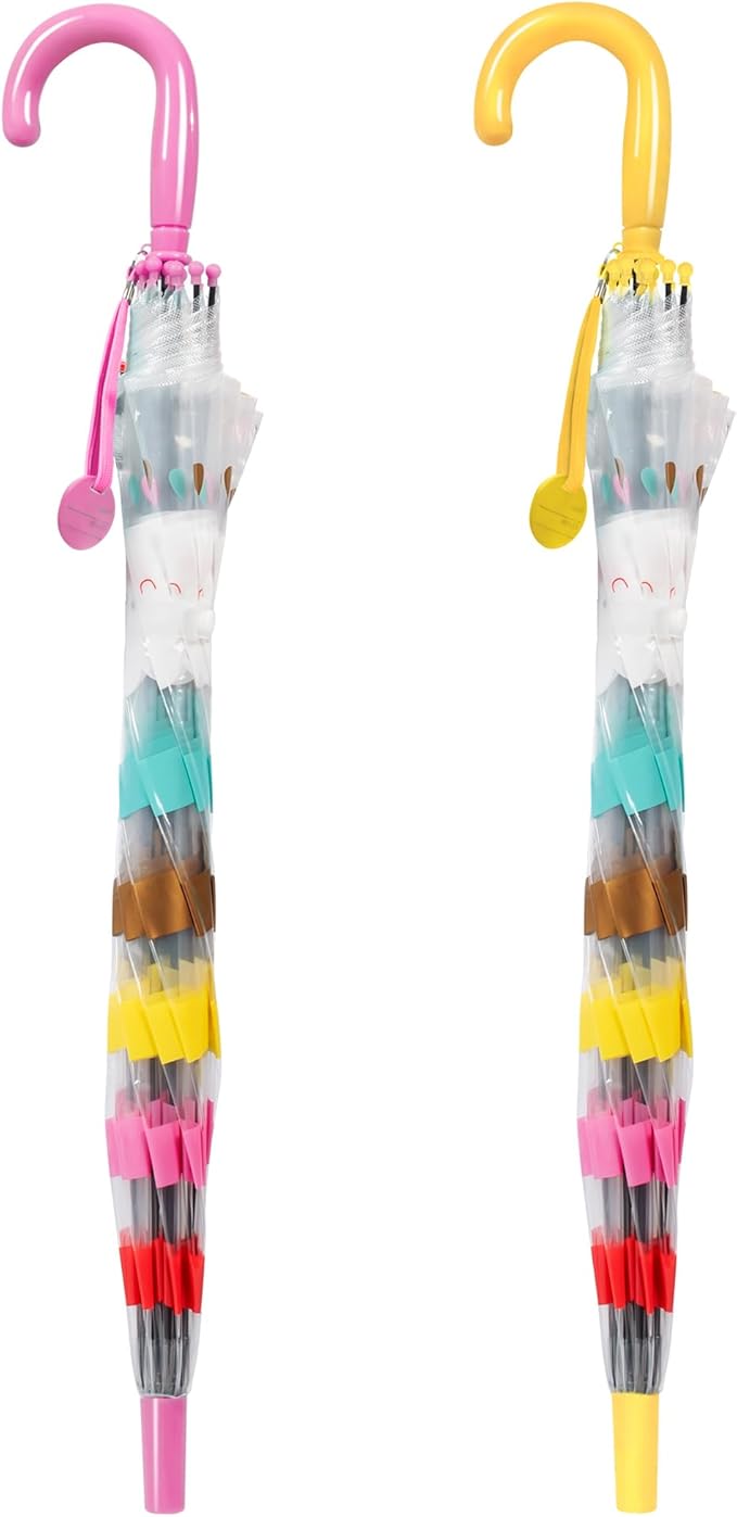 Kids Clear Umbrella for Rain Dome Bubble Umbrellas Windproof for Kids Boys and Girls