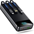 Portable Charger 40000mAh Power Bank - PD 22.5W Fast Charging Battery Pack, Built-in Cable Phone Charger 4 Output 3 Input, Compatible with iPhone 16 15 14 13 Android Samsung