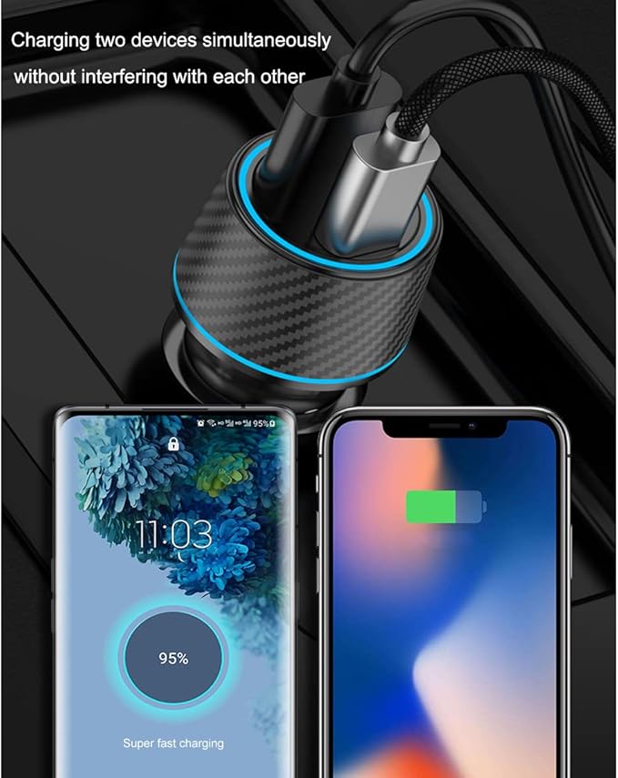 25W Super Fast Charger Type C Wall/Car Charger Combo Kit for Samsung Galaxy S26 S25 S24 S23 S22 S21 Ultra Plus A53 A52 A14 A25 A42 A32 Xcover 7 6 iPhone 17 16 15 Pro Max Pixel 10 9 8 Moto USB C Cable