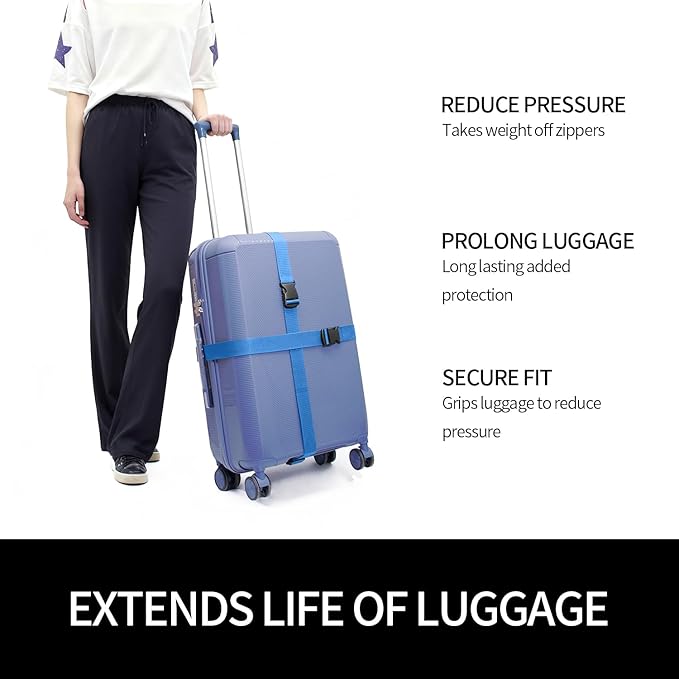Luggage Straps 2-80Light Blue