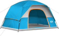CAMPROS CP Camping Tent 2/4/6 Person, Waterproof Windproof Double Layer Dome Tent, Easy Setup with Large Mesh Windows & Wide Door for Outdoor Camping Backyard