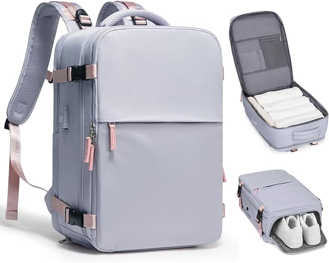 coofay Large Travel Backpack For Women Airline Approved Carry On Backpack Flight Approved Waterproof Sports Luggage Backpack Casual Daypack Small Hiking Backpack