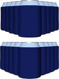 PartyPrints 1000 Pack Navy Blue Blank Can Cooler Sleeves, Customizable Bulk Can Coolers, Extra-Thick Collapsible Drink Insulator Sleeve, Beer Can Coolers for Party Beverages