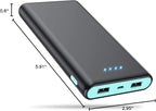 Ekrist Portable Charger Power Bank 25800mAh, Ultra-High Capacity Fast Phone Charging with Intelligent Controlling IC,2 USB Port External Cell Phone Battery Pack Compatible with iPhone,Android-Green