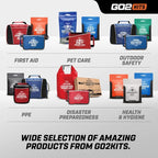 Ultimate Travel Toiletry & PPE Kits, Hygiene Kit with Shaving Supplies & PPE for Travel, Business & Charity with Reusable Toothbrush, Bath Soap & Other Essential Toiletries, 1-Pack (GO200)