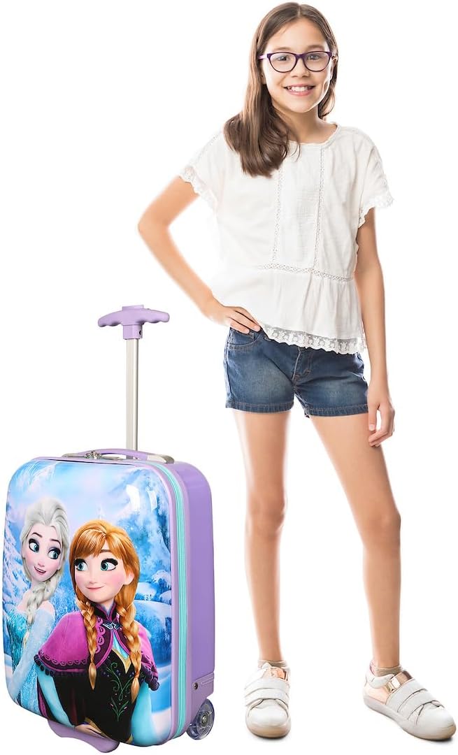 Bioworld Frozen Anna & Elsa 16.5" Youth 2-Wheel Luggage