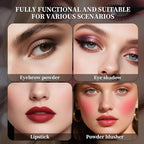 Badhare Eyeshadow Lipstick Blusher Makeup Box 20 Color Eyeshadow Palette 5 Lipstick 5 Blusher Set Full Face Makeup Kit with Cosmetic Mirror,Blush, Highlighter, Brushes & Sponge Personal Makeup Set