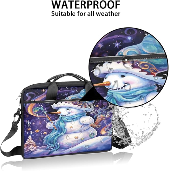Laptop Shoulder Bag for Women Men, Waterproof Computer Case Messenger Bag Briefcase for Business Office Travel