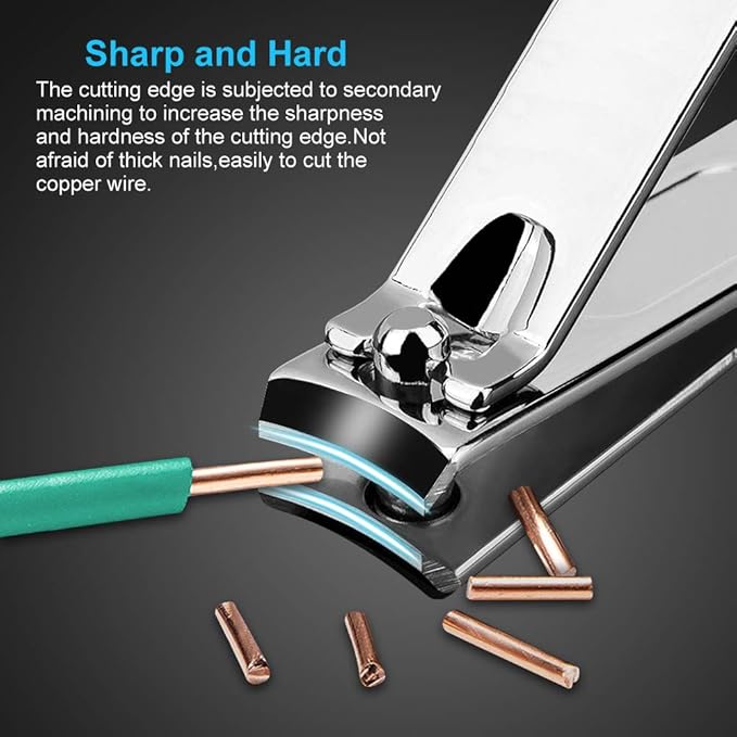 Yougai Nail Clippers Set - 18 Pcs Professional Manicure Pedicure Kit for Men Women, Stainless Steel Fingernail Toenail Clippers Cutters, Nail Care Grooming Tools with Leather Travel Case