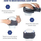 Mavogel Full Coverage Sleep Mask for Sleeping, Light Blocking Eye Mask with Adjustable Closure, Ultra Soft Breathable Modal Eye Cover for Women Men, Pressure-Free for Travel, Nap & Shift Work