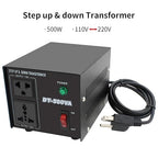 Yinleader Step Up & Step Down Voltage Transformer Power Converter with US Power Cord,Convert 110V to 220V OR 220V to 110V w/US Power Cord,Circuit Breaker Protection use in Your Countries (500W)