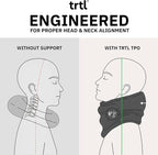 trtl Pillow - Scientifically Proven, Super Soft Neck Support Travel Pillow for Airplanes - Lightweight and Machine Washable - Ergonomic Design for Traveling on Flights, Cars, and Trains - Coral