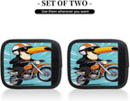 2 Pack Luggage Handle Wrap with Travel Tags - Non-Slip Protective Cover Soft Handle Grips Covers for Suitcase(Tucano Motorcycle)