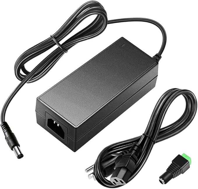 SHNITPWR 12V 5A 60W Power Supply Adapter AC DC Converter 100V~240V to 12 Volt 5 Amp Transformer 5.5x2.5mm Plug for 5050 3528 LED Strip Light 3D Printer LED Driver CCTV Security System LCD Monitor