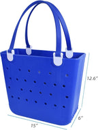 Lightweight Extra large Rubber Beach Bag Small mini Tote Bag for Gym Waterproof medium Open Handbag for Pool Sports