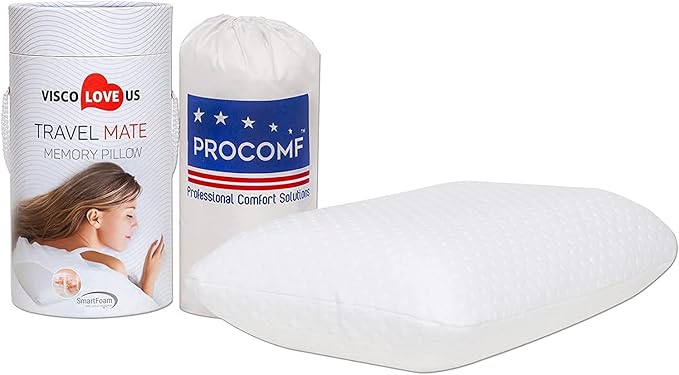 ProComf Travel and Camping Mate/Baby/Kid's/Teen's/Adult's Memory Foam Pillow (Snow White with 4-Holidays Covers)