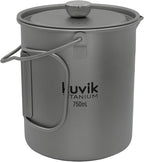 Kuvik Titanium French Press 750ml (25.4 oz) - Ultralight and Compact French Press for Backpacking and Camping