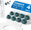4 Pairs Replacement Ear Tips for AirPods Pro 2nd/1st Generation with Portable Storage Box & Cleaner Pen,Noise Reduction Holewith & Built-in dust Guard Screen,Silicone EarTips(P-Green)