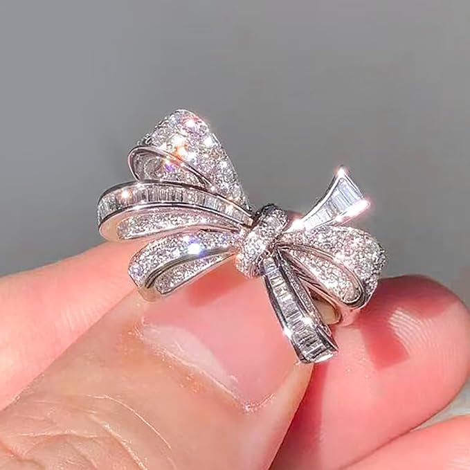 Bow Rhinestone for Clip on Earbuds Open Ear Accessories, Elegant Zirconia Decorative Earphone Accessories, Removable Exquisite DIY Decoration