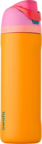 Owala FreeSip Insulated Stainless Steel Water Bottle with Straw for Sports, Travel, and School BPA-Free Sports Water Bottle, 24 oz, Tropical