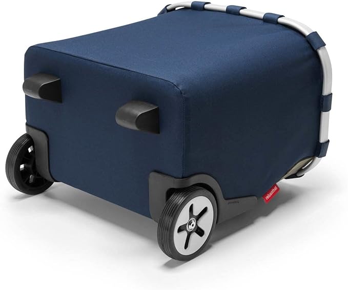 reisenthel carrycruiser Dark Blue - Portable Shopping Trolley with Sturdy Aluminum Frame, Shoulder Strap and Removable mesh Inner Bag -Water-Repellent