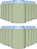 PartyPrints 1000 Pack Sage Blank Can Cooler Sleeves, Customizable Bulk Can Coolers, Extra-Thick Collapsible Drink Insulator Sleeve, Beer Can Coolers for Party Beverages