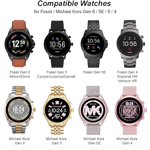 Charger for Fossil Gen 6/5/4/Sport, for Michael Kors Gen 6/5E/ 5/4 Smart Watch Magnetic Charging Cable (1, White)
