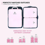 PFEYRPK Lightweight Compression Packing Cubes for Suitcases, Compressible Expandable Travel Packing Organizer with Clear Toiletries and Backpack Bag, Travel Essentials for Carry on Luggage 7 Set
