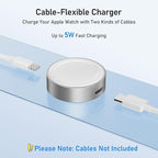 Elebase Apple Watch 11 Charger,5W USB C Magnetic Charging Adapter for iWatch USBC & iPhone Power Port,Portable Type C Wireless Watch Charger Dock for iWatch Series 10 9 8 7 6 Ultra SE 3 2,42/46/44mm