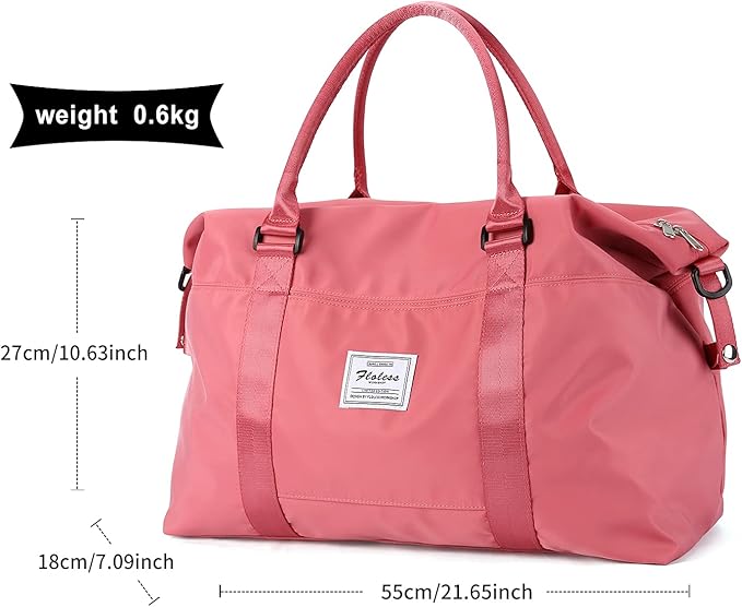 HYC00 Travel Duffel Bag,Carry-on Overnight Weekender Bags for Women,Sports Tote Gym Bag with Wet Pocket