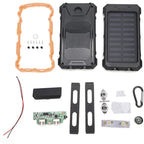 SUNGOOYUE 10000mAh Bank Kit, Portable Outdoor Fast Charger with Dual USB Ports, IP6, for Camping Travel Hiking (Black Orange)