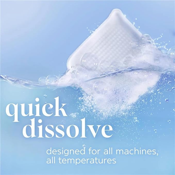 Tide evo Free & Gentle Tiles Fragrance-Free Hypoallergenic Laundry Detergent Fiber Tiles for Sensitive Skin Works on 100% of Common Stains Safe for All Machines and Water Conditions, 40 Count