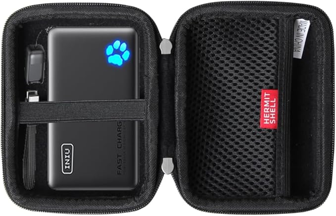 Hermitshell Hard Travel Case for INIU Portable Charger Smaller & Lighter 45W Fast Charging 10000mAh PD Power Bank Battery Pack (Only Case) (Black)