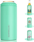 3 in 1 Slim Can Cooler for 12 OZ Skinny Can, Regular Can & Beer Bottle - Keep Cold for 6 Hours - Double Walled Insulated Stainless Steel Vacuum Beverage Can Insulator