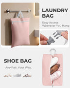 Percover Compression Packing Cubes 8-Piece Set, Packing Cubes Compression for Travel with Laundry Bag & Shoe Bag, Travel Organizer for Carry On & Checked Luggage, Pink