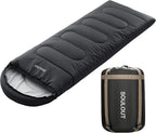 3-4 Season Sleeping Bag for Adults & Kids, Lightweight Warm Cold Weather Camping Bag with Waterproof Compression Sack – Portable for Hiking, Backpacking, Traveling & Outdoor Adventures