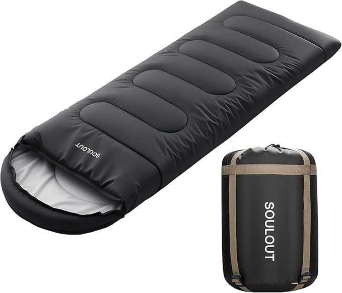 3-4 Season Sleeping Bag for Adults & Kids, Lightweight Warm Cold Weather Camping Bag with Waterproof Compression Sack – Portable for Hiking, Backpacking, Traveling & Outdoor Adventures