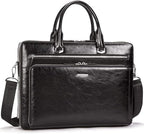 BOSTANTEN Briefcases for Men Messenger Bag Genuine Leather Laptop Bag 15.6 inch Office Work Tote for Buisness Travel