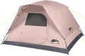 Happy Travel Camping Tent, 4 Person Dome Tents for Camping with Rainfly, Waterproof Clip Easy Setup Portable Family Tent with Mesh Windows, 20% More Headroom Backpacking Tents for Camping & Hiking