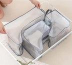 Hewnda Portable 2 Pack Boots Storage, Short Boots Storage/Protector Bag,Grey Portable waterproof storage bags are used for travel storage, under the bed, wardrobe, shoe cabinet and other home storage