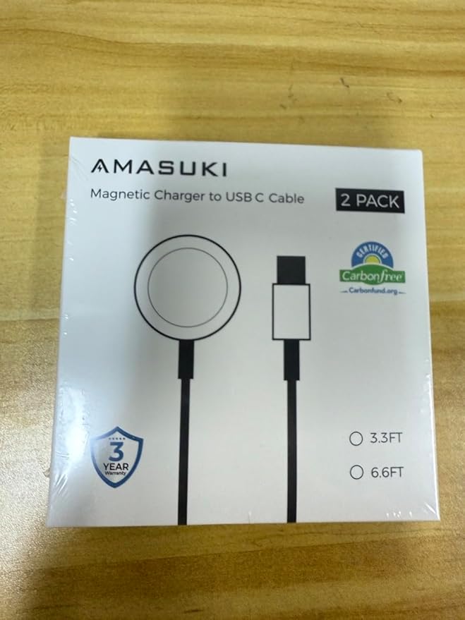 𝟐𝟎𝟐𝟔 𝐔𝐩𝐠𝐫𝐚𝐝𝐞𝐝 𝐔𝐒𝐁 𝐂 for Apple Watch Charger Magnetic iWatch Charger Accessories Wireless Portable Compatible with iWatch Series 11/10/9/8/7/6/SE/SE2/5/4/3/2/1 Ultra/SE-[3.3FT/2Pack]