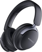 B8 Bluetooth Headphones Over Ear, 6 EQ Music Modes and 50H Playtime Deep Bass Wireless Headphones with Mic, Lightweight Folding HiFi Stereo Headset for iPad/Travel/Tablet/PC/Home Space Black