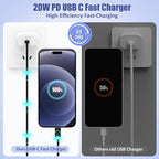 4Pack USB C to Lightning Cable 6FT, Fast Charging Cord for iPhone 14, Replacement for Apple Original Charger Cable for iPhone 14 13 12 11 Pro 11 XS MAX XR 8 7 6s Plus-Black